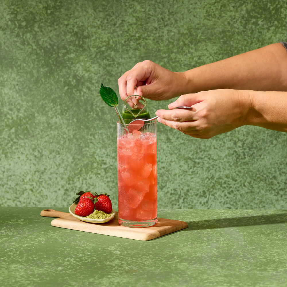 Strawberry Matcha Shaken Lemonade