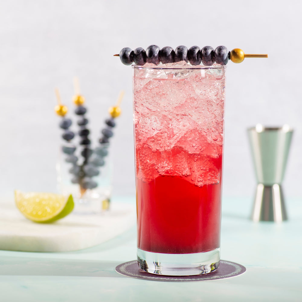 Blueberry Pom Ranch Water Margarita