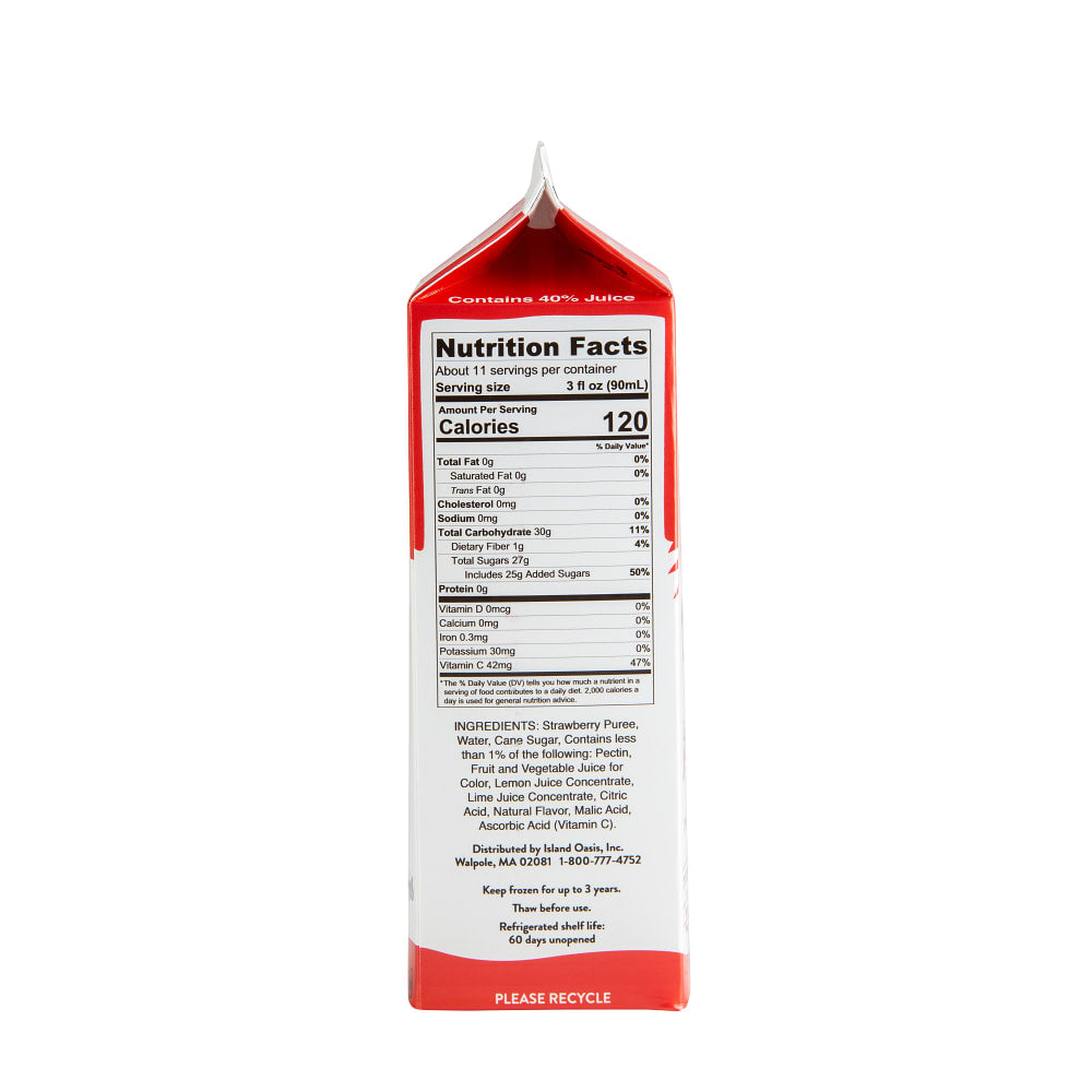 Island Oasis Strawberry Beverage Mix - 12 x 32 oz