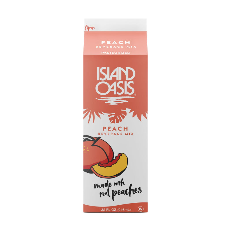 Island Oasis Peach Frozen Beverage Mix - 12 x 32 oz