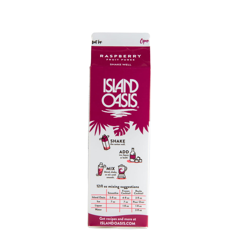 Island Oasis Red Raspberry Frozen Beverage Mix - 12 x 32 oz