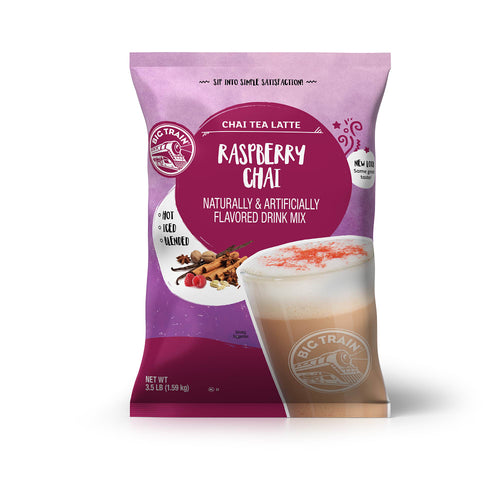 Big Train Raspberry Chai Tea Latte Beverage Mix - 4 x 3.5lb Bags