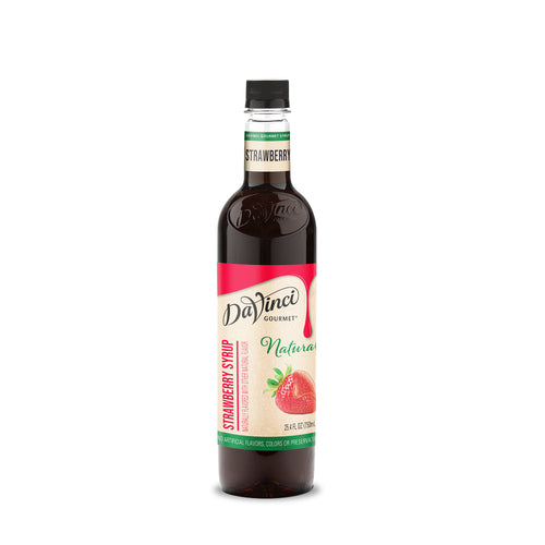 DaVinci Gourmet Naturals Strawberry Syrup - 4 x 750 ml Plastic