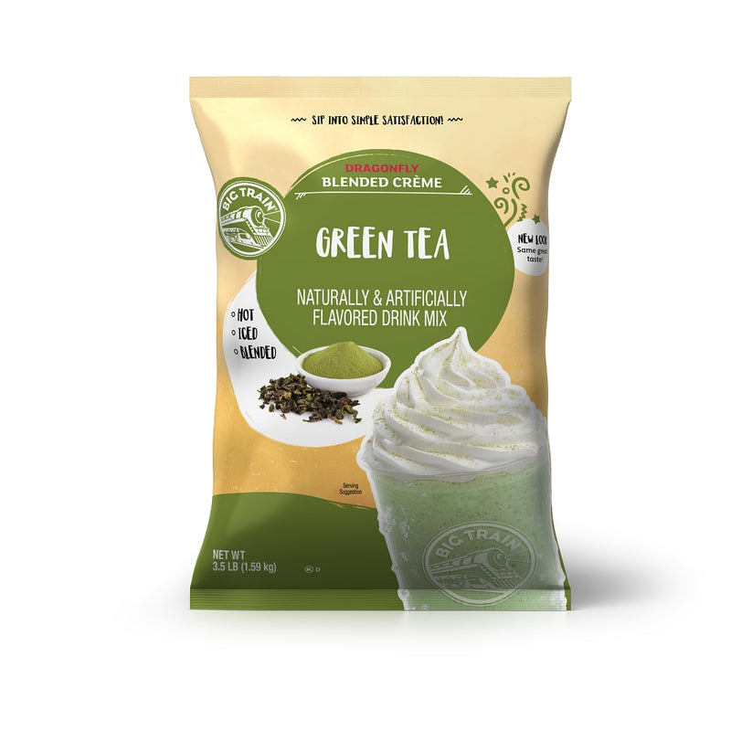 Big Train Dragonfly Green Tea Blended Crème Beverage Mix - 5 x 3.5