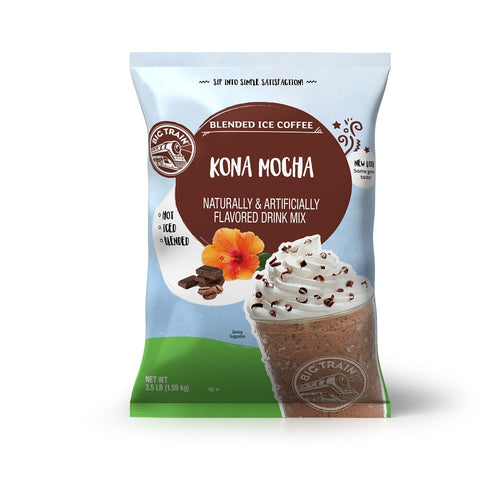 Big Train Kona Mocha Blended Ice Coffee Beverage Mix - 5 x 3.5lb Bags