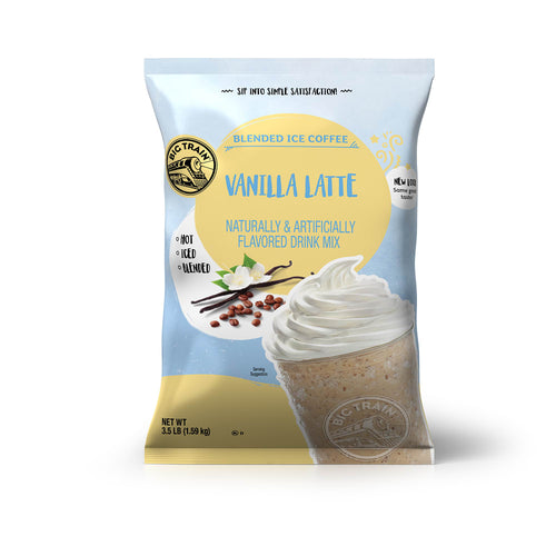 Big Train Vanilla Latte Blended Ice Coffee Beverage Mix - 5 x 3.5lb Bags