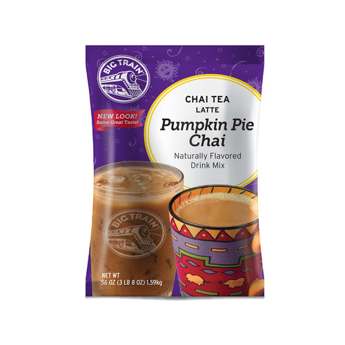 Big Train Pumpkin Pie Chai Tea Latte Beverage Mix - 4 x 3.5lb Bags