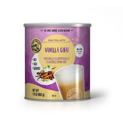Big Train Vanilla Chai Tea Latte Beverage Mix - 6 x 1.9 lb Can